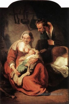 La Sainte Famille Rembrandt Peinture à l'huile
